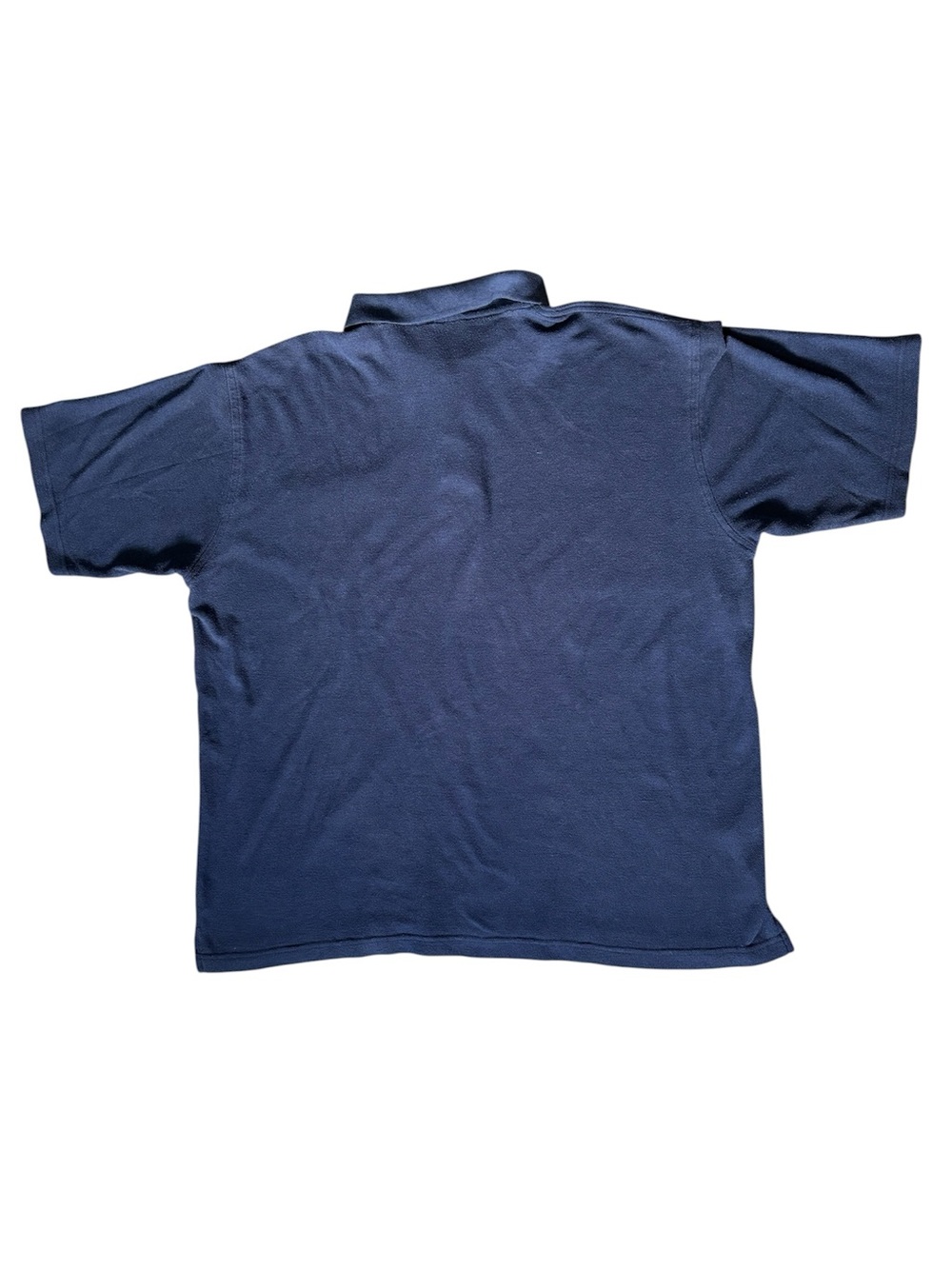 Vintage Woolrich Navy Blue Knit Polo Short Sleeve Shirt Mens XL Chest Pocket - Picture 5 of 5